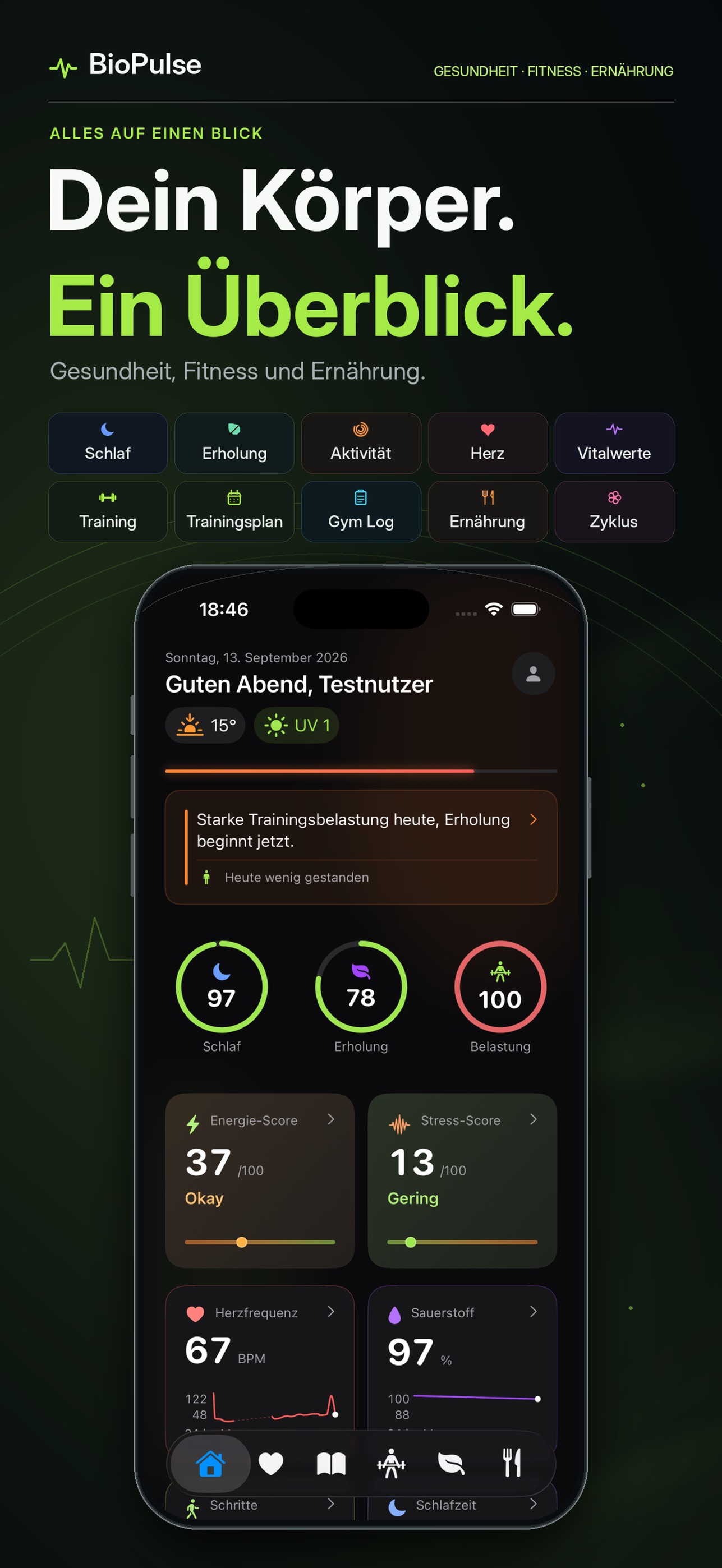 Screenshot 1 of BioPulse - Health App
