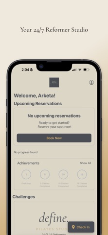 Define Pilates Studio iPhone screenshot