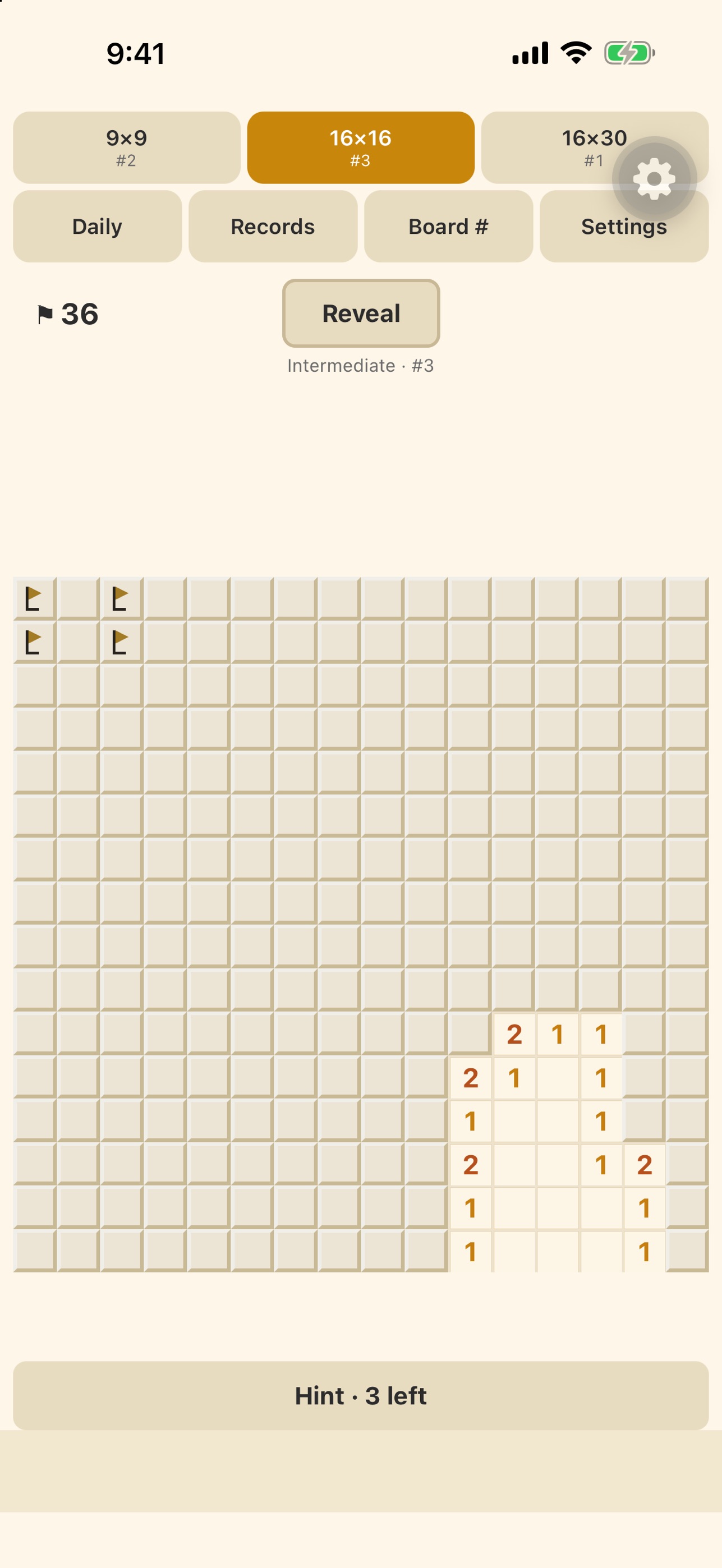Screenshot 2 of Amber Minesweeper