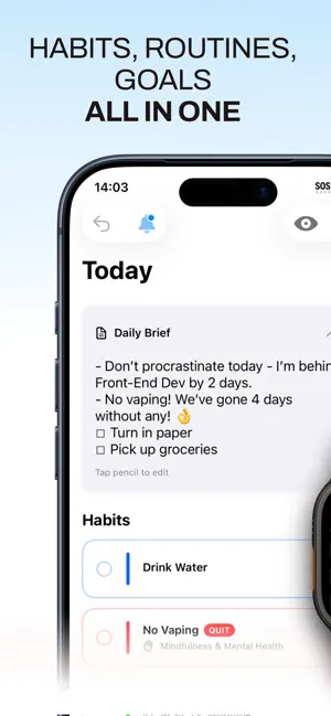 Momentum - Habits and Goals screenshot 1