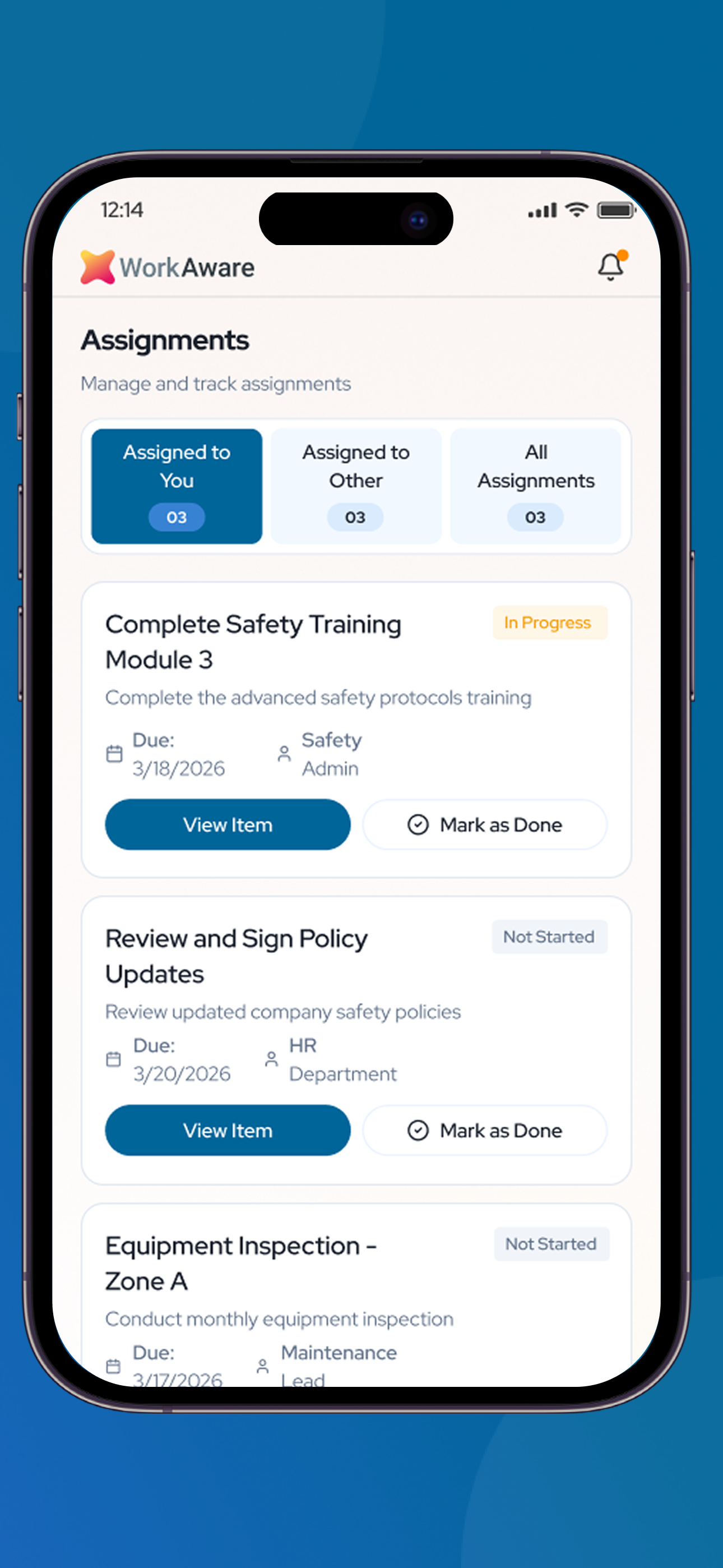 Workaware Manager