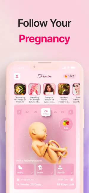 Period Tracker－Pregnancy・Femin screenshot 1