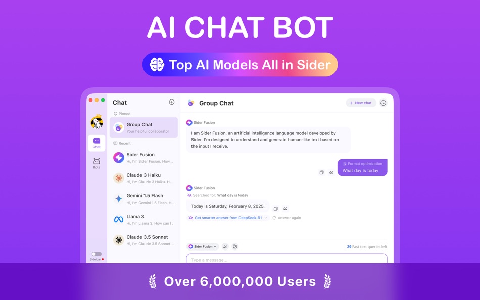 #1. Sider: Ask AI Chat Bot (macOS) 由: Vidline Inc.