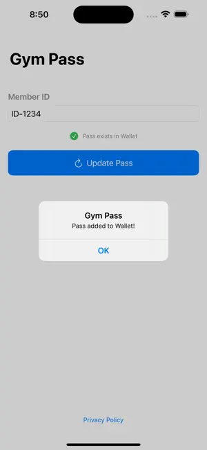 GymCard screenshot 1
