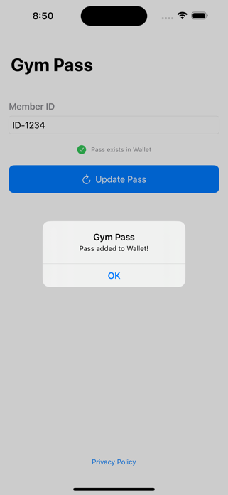 GymCard Screenshot 1 of 3