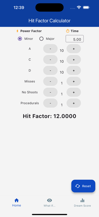 Hit Factor Calculator Screenshot 1 of 3