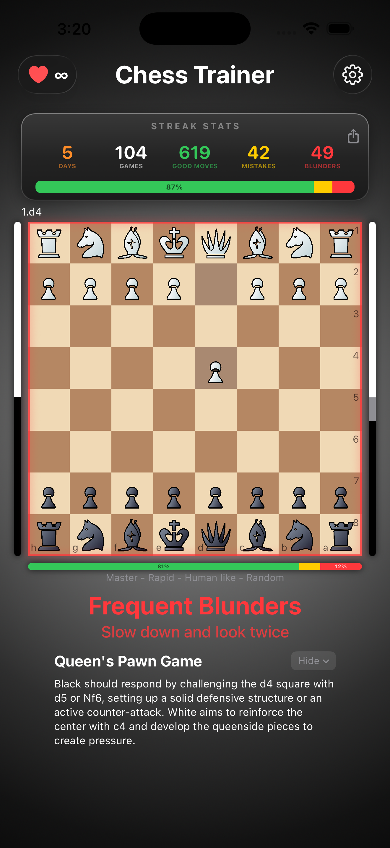 Chess Trainer: Opening Drills screenshot 4