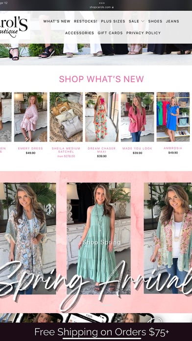 Screenshot 2 of Carol’s Boutique App