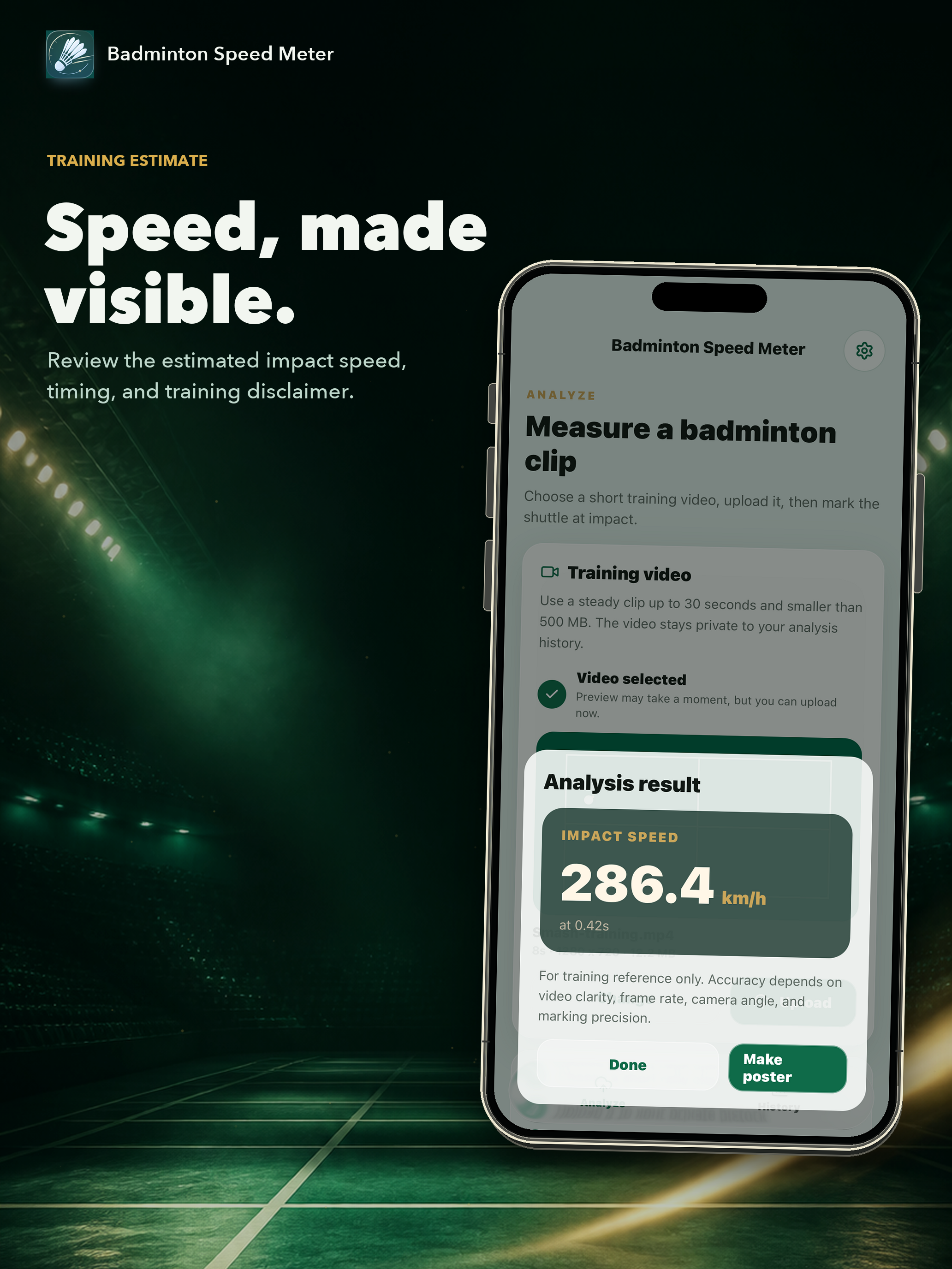 Badminton Speed Meter screenshot 8