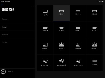 JBL Synthesis Control iPad screenshot