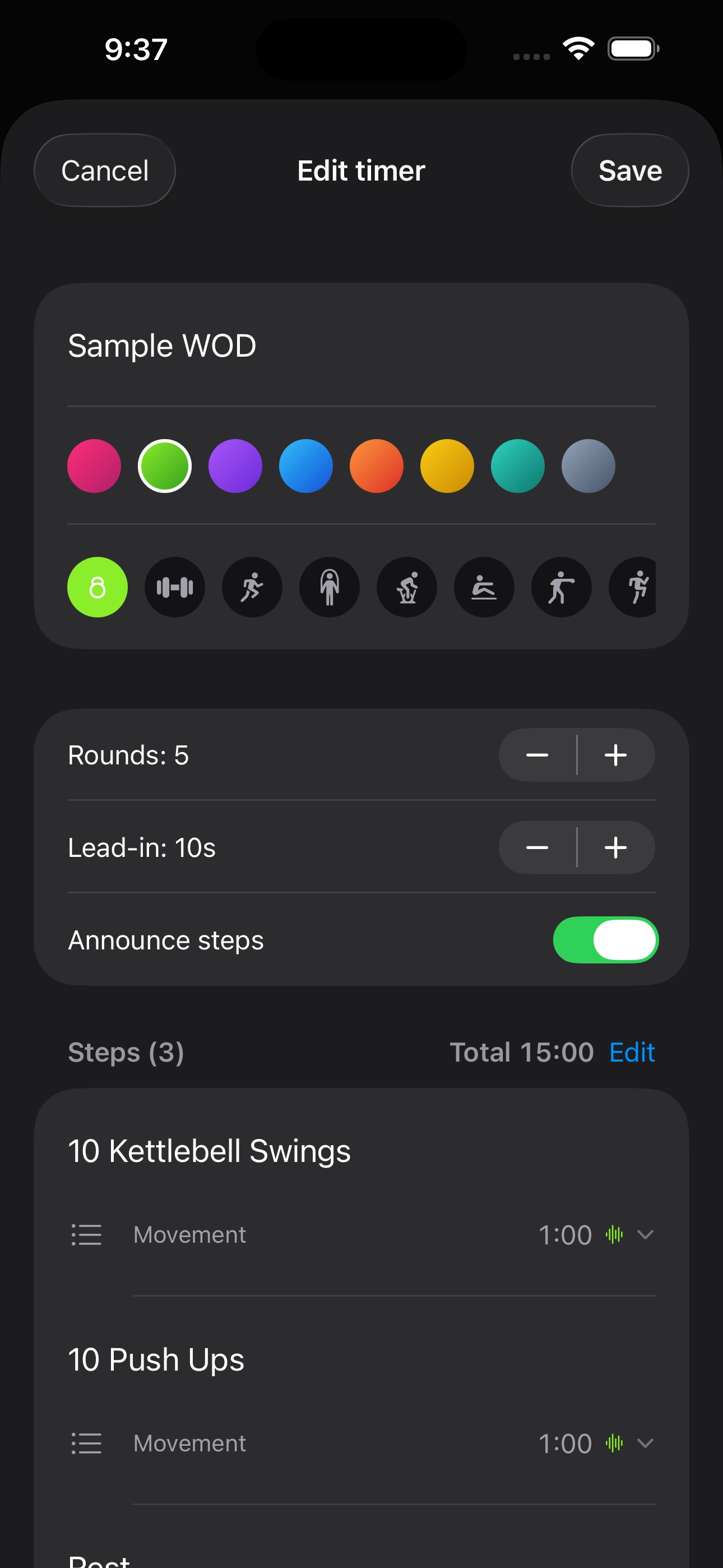 Cadence WOD Timers screenshot 4