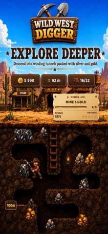 Wild West Digger iPhone screenshot