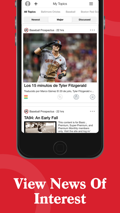 Fantasy Baseball News Screenshot