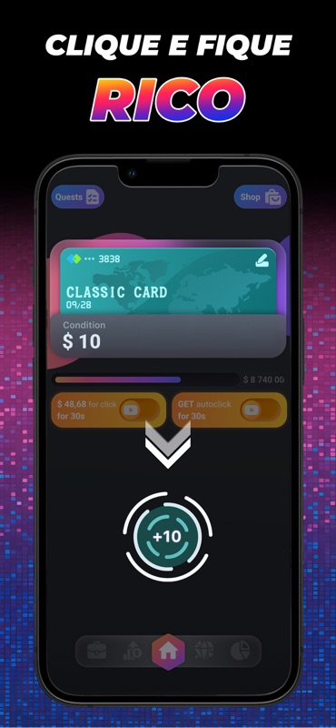 Finance Clicker: Homem Rico screenshot 1