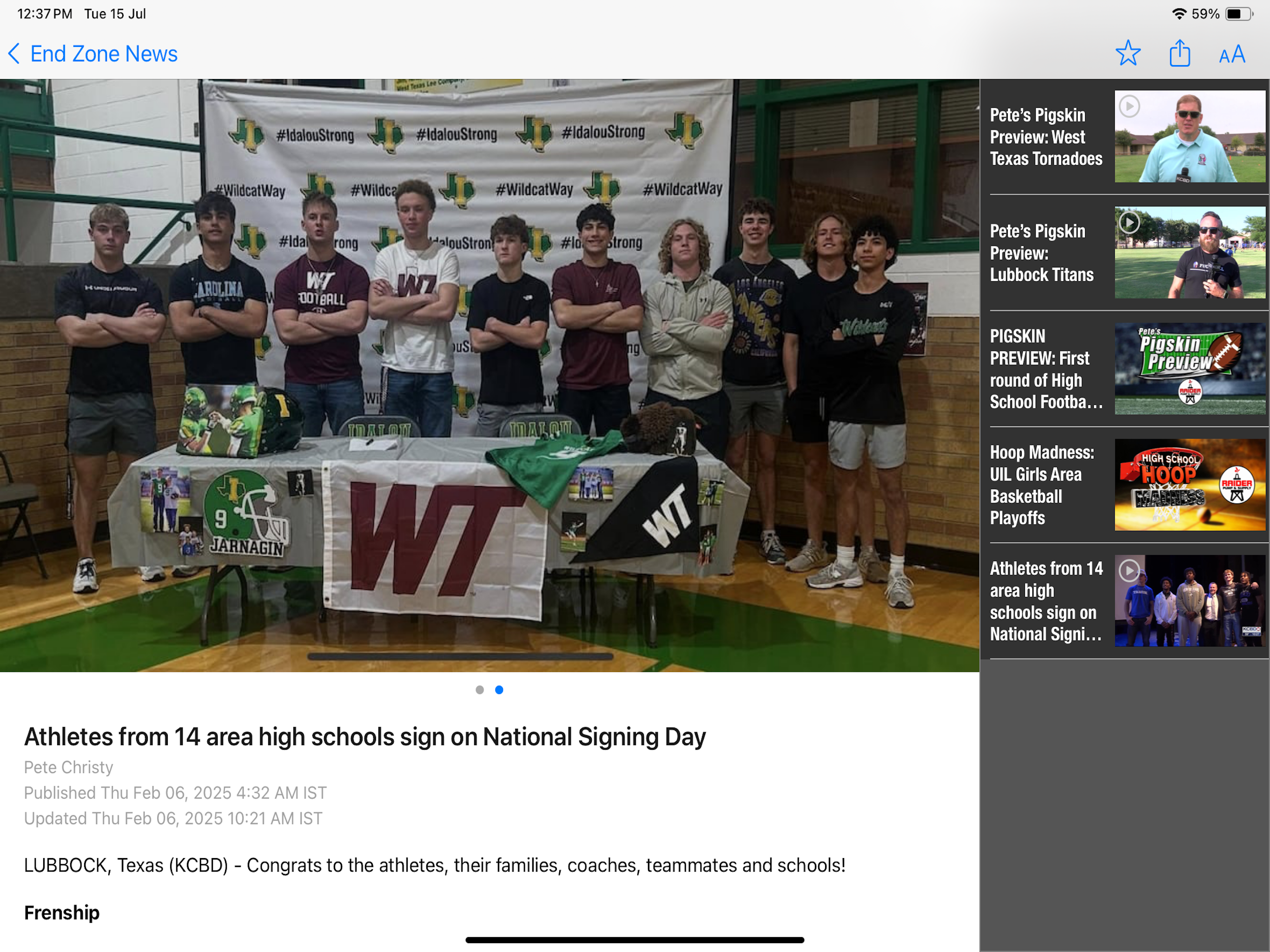 KCBD End Zone screenshot 7