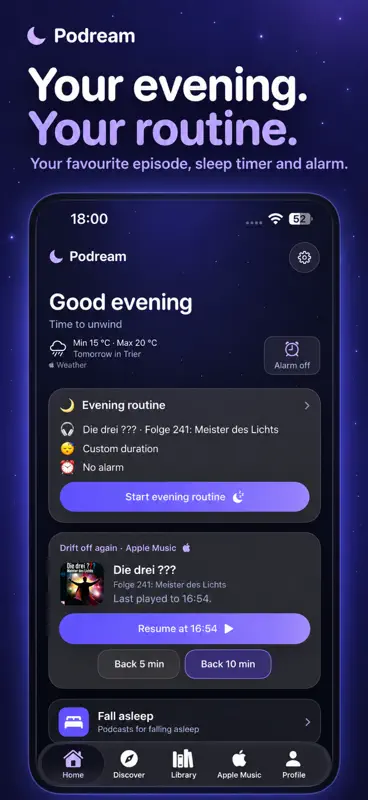 Podream – Podcasts pour Dormir screenshot 1 of 6