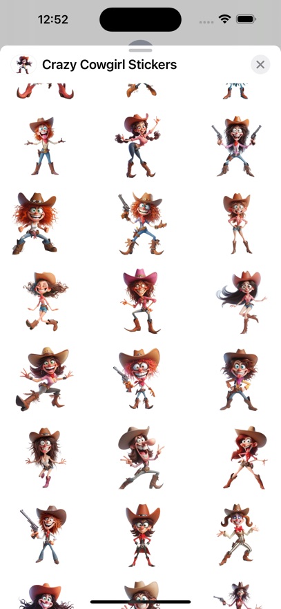Crazy Cowgirl Stickers