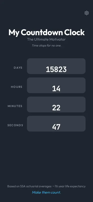 My Life Countdown Clock screenshot 3 of 3
