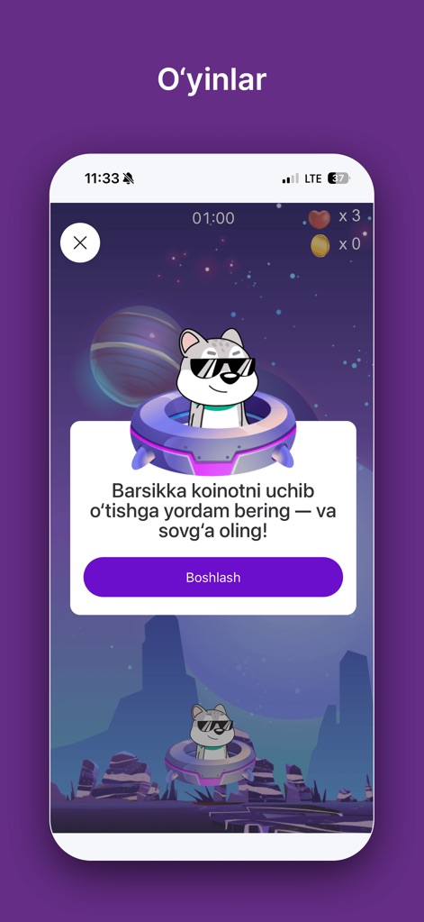 Ucell - 本アプリでは、ユーザーがインタラクティブなゲーム画面を通じてエンターテイメントを楽しみ、プロモーションと報酬を獲得する機会が提供されます。