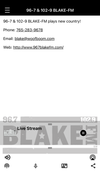 96-7 & 102-9 BLAKE-FM Screenshot