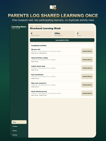 Homeschool Hours & Attendance iPad screenshot