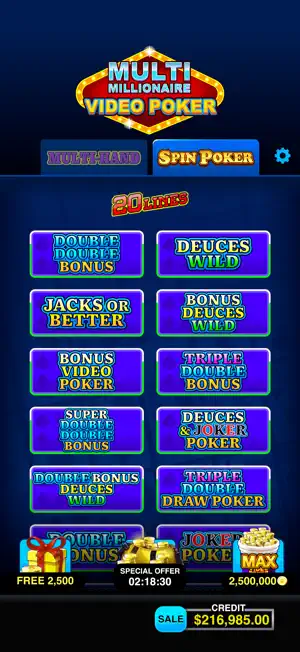 Multi Millionaire Video Poker screenshot 7