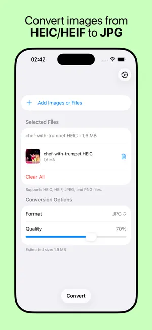 HEIC to JPG Converter Tool screenshot 1