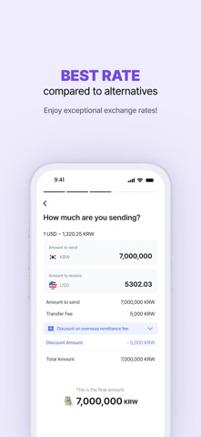 Utransfer-Korea Remittance App iPhone screenshot