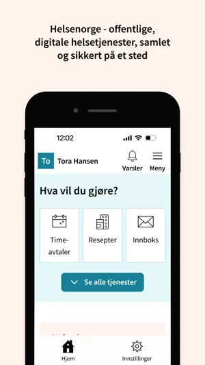 Helsenorge screenshot 1