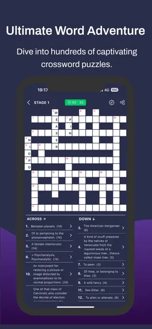 Crossword: Word & Brain Puzzle screenshot 1