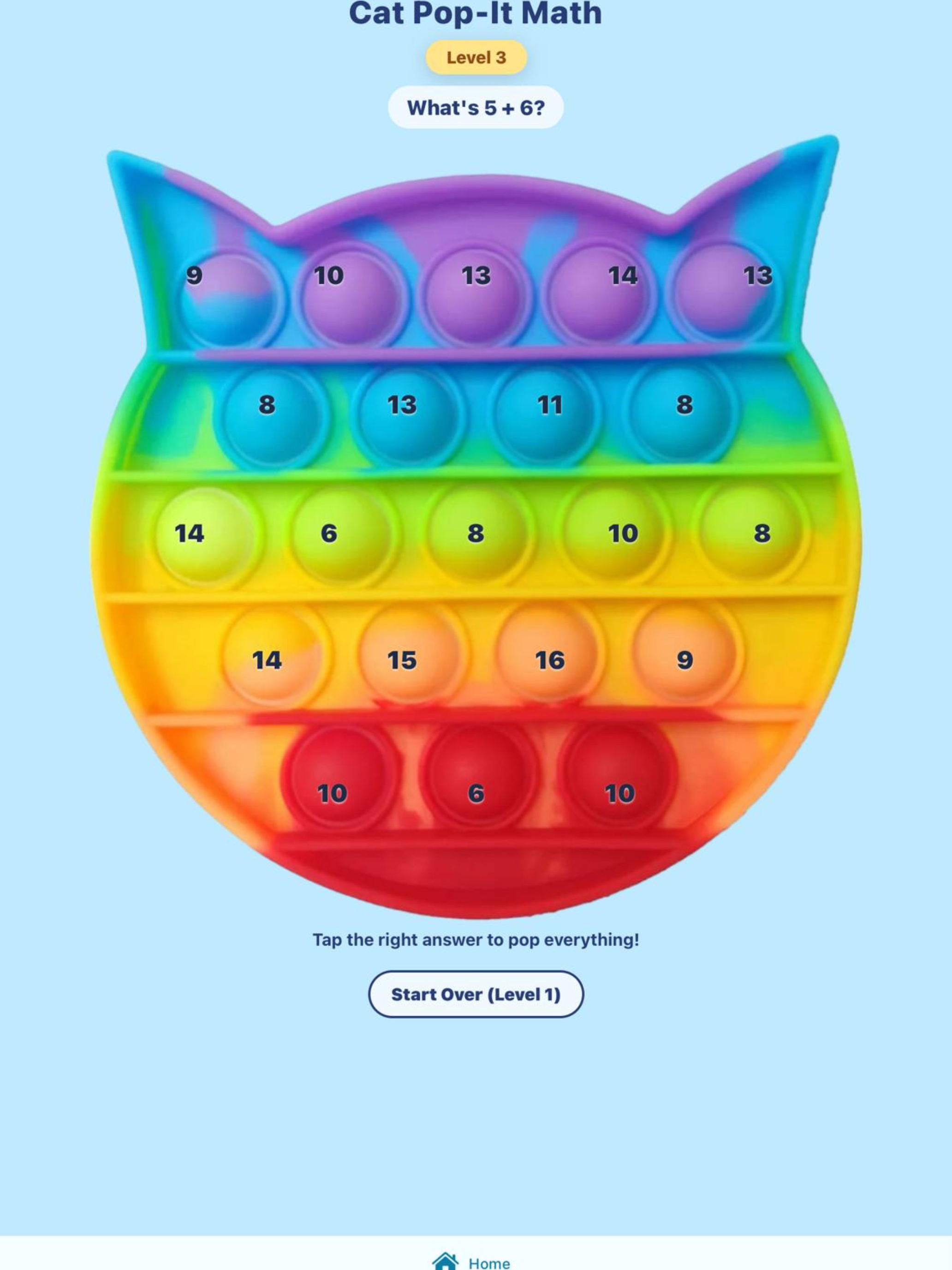 Cat Pop-It Math screenshot 5