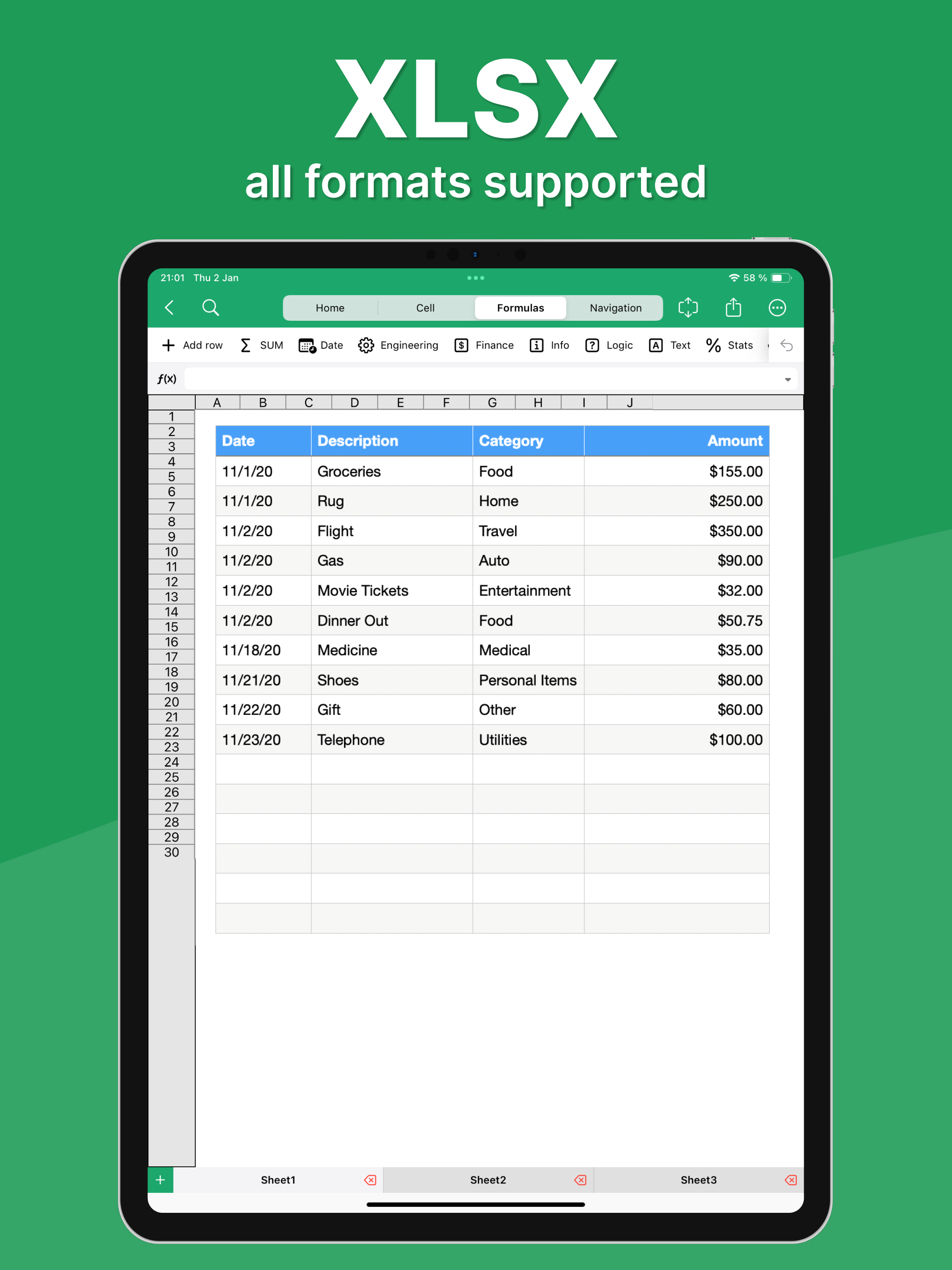 Spreadsheets