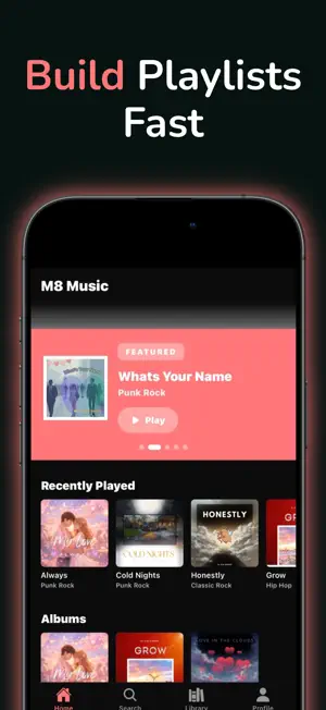 M8 Music : Player & Organizer screenshot 1