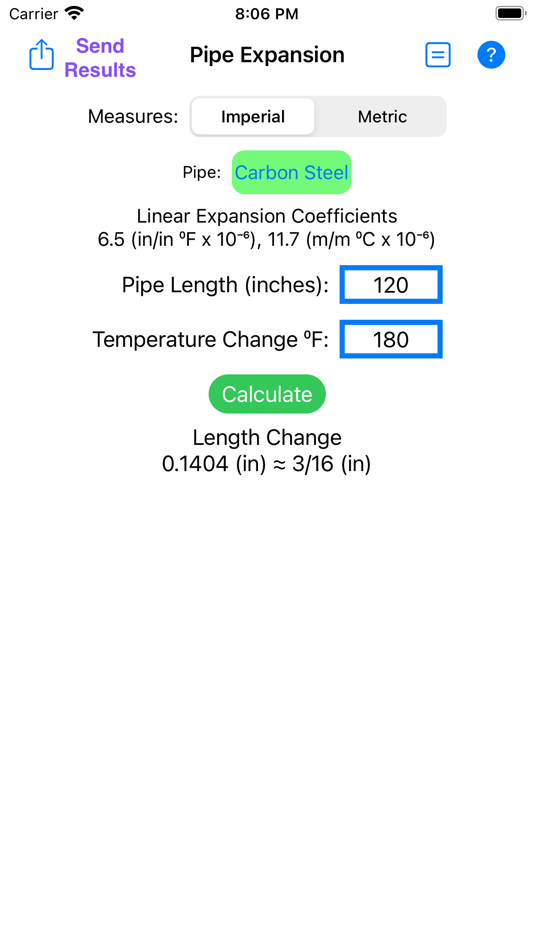 #1. Pipe Expansion Calculator (iOS) 게시자: H3 Apps, LLC