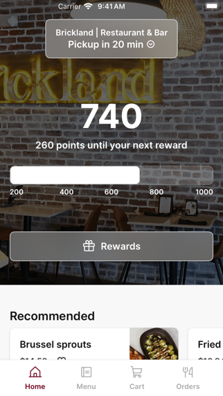 Brickland To Go app screenshot