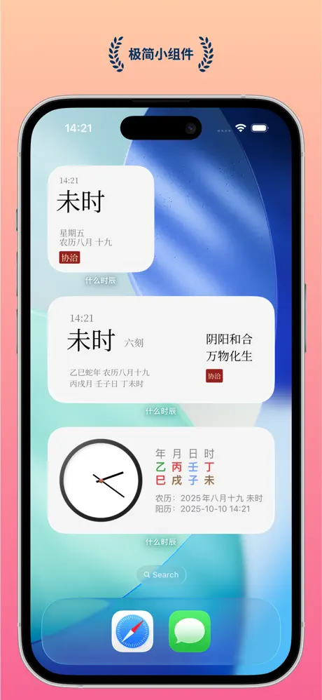 什么时辰 - 生辰文字时钟小组件Widgets 应用截图