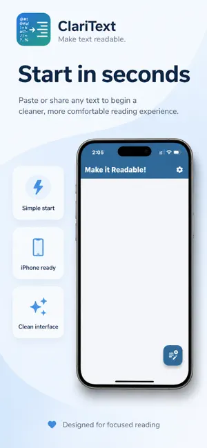 ClariText: Text Reader screenshot 1