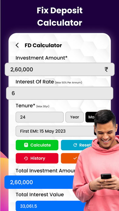 Investment Loan EMI Calculator Screenshot