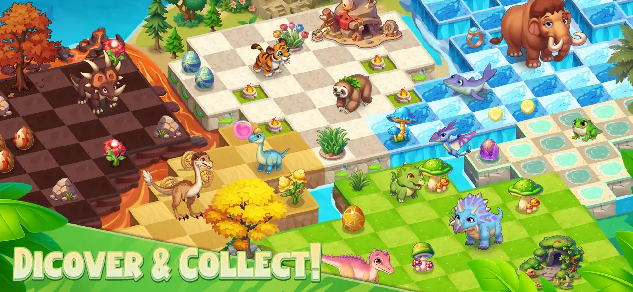 Dino Merge: Jurassic Zoo iOS Mod IPA screenshot 3 - iOS game interface