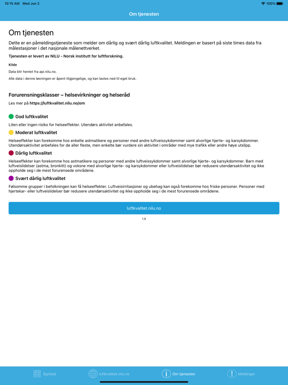 Screenshot #6 pour VarselLuftNå