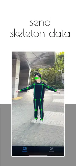 Captura de pantalla de IKeleton OSC en iPhone 1