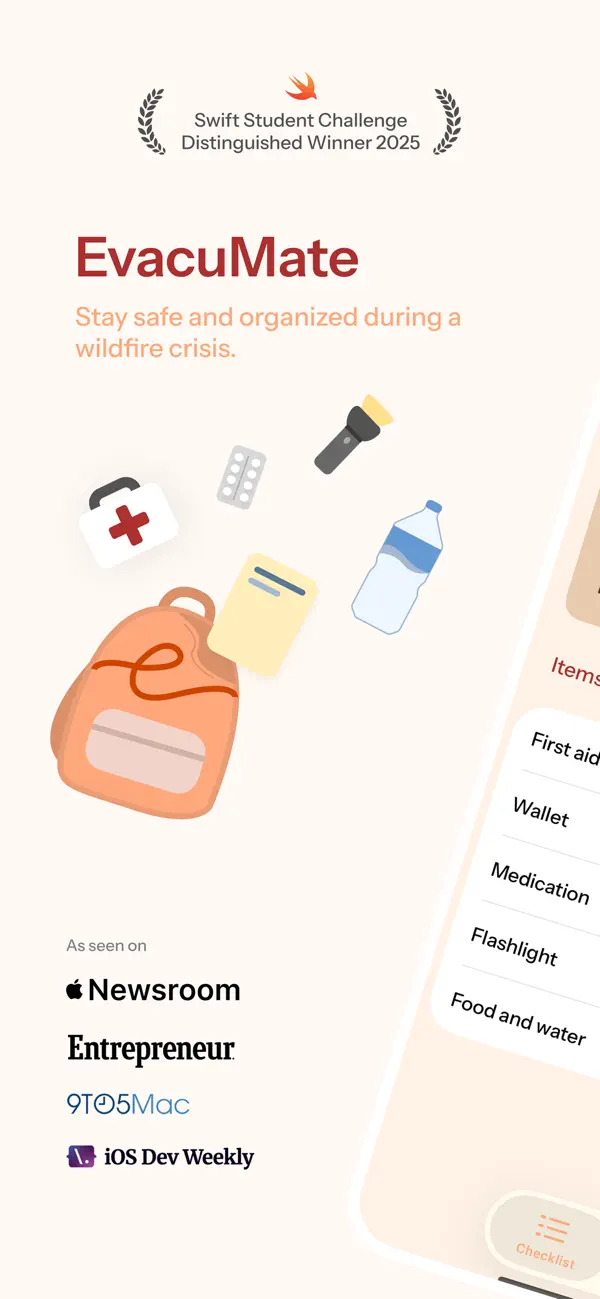 #1. EvacuMate (iOS) Ved: Marina Lee