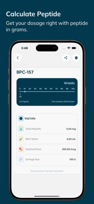 Peptide Calculator - DoseLab Screenshot 2 of 5