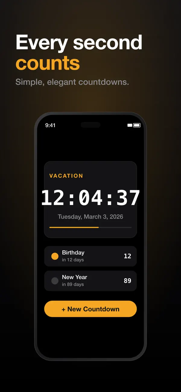 Screenshot #3 pour CountDown:Simple, Ads Free