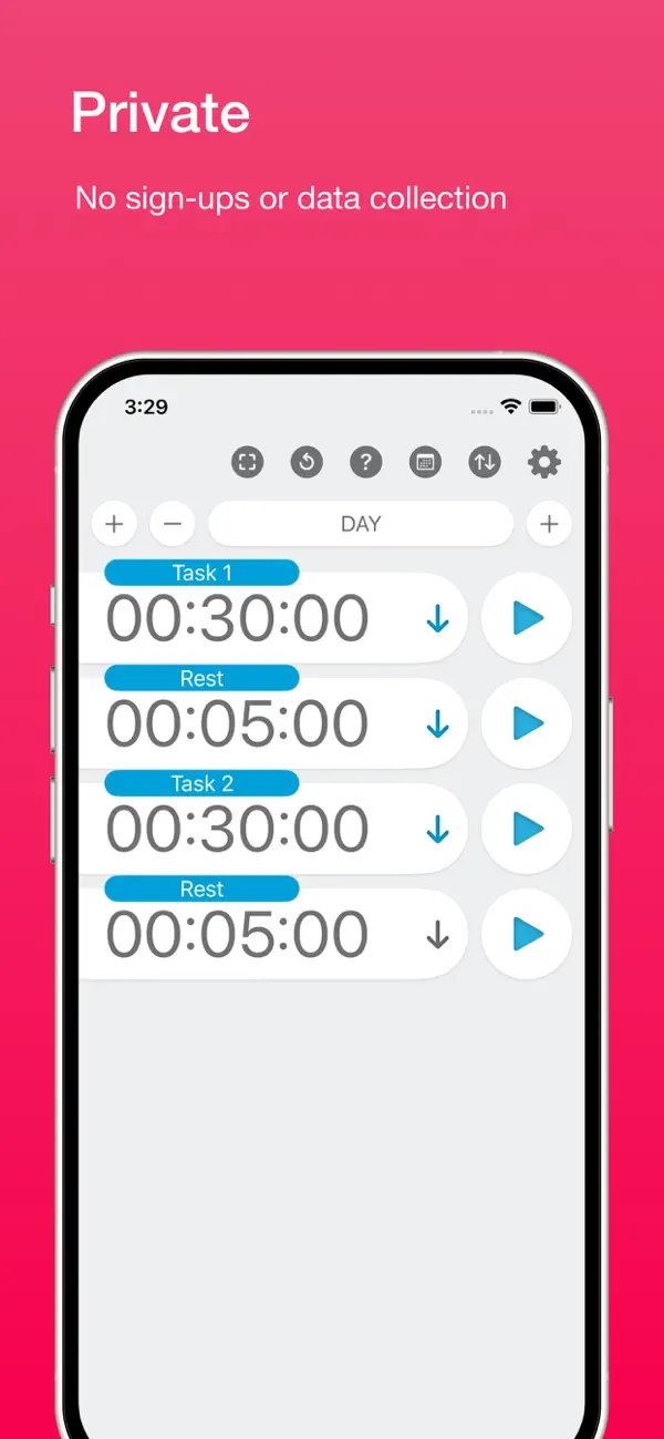 #3. Multi List Timer (iOS) Podle: Roman Sevastyanov