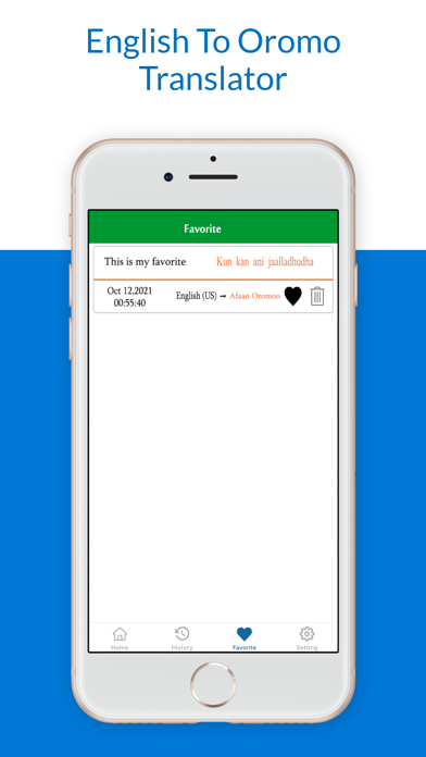 English To Oromo Translator iPhone screenshot 4 - Education app