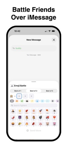 Emoji Battle - iMessage Game iPhone screenshot