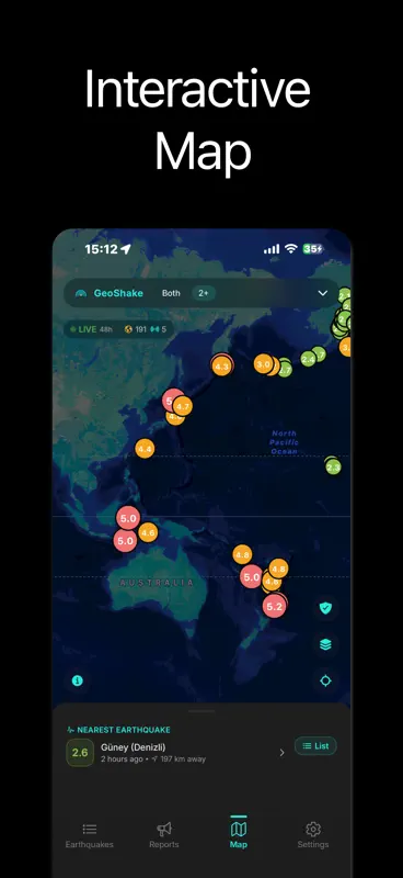 GeoShake - Earthquake Alerts screenshot 2 of 6