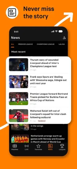 Screenshot von Soccerway Football Live Scores auf dem iPhone 4