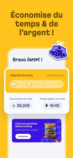 Capture d'écran de Basta Batchcooking sur iPhone 6